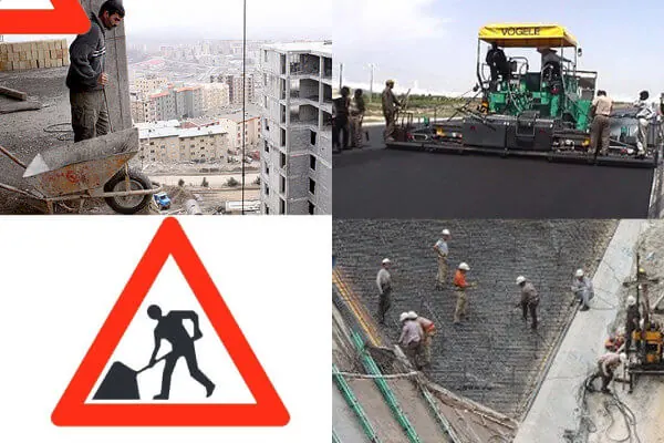تابلو کارگران مشغول کارند